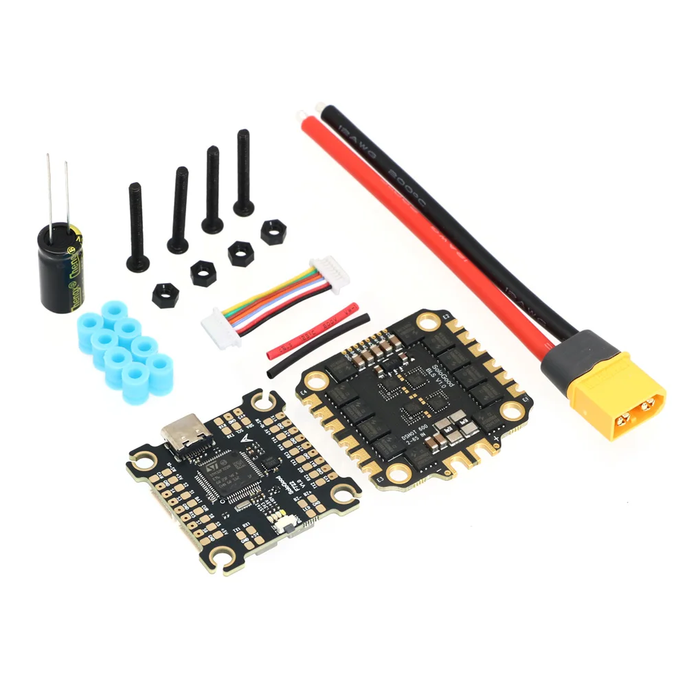 SoloGood F722 60A 3-6S 30,5X30,5 мм стек (контроллер полета F722 + BLHELI_S 60A 4in1 ESC) для деталей дронов для фристайла FPV