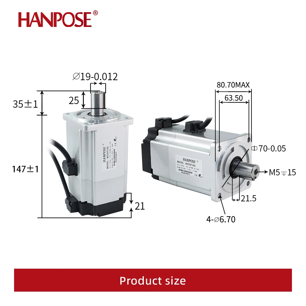 Imagem -03 - Servo Motor com Freio 80ssp100 5.4a 3.3n.m Asd2100 Servo Drive 3000rmp Ac200240v Mais 3m Cabo do Encoder Servo Kit de Motor 1000w ac