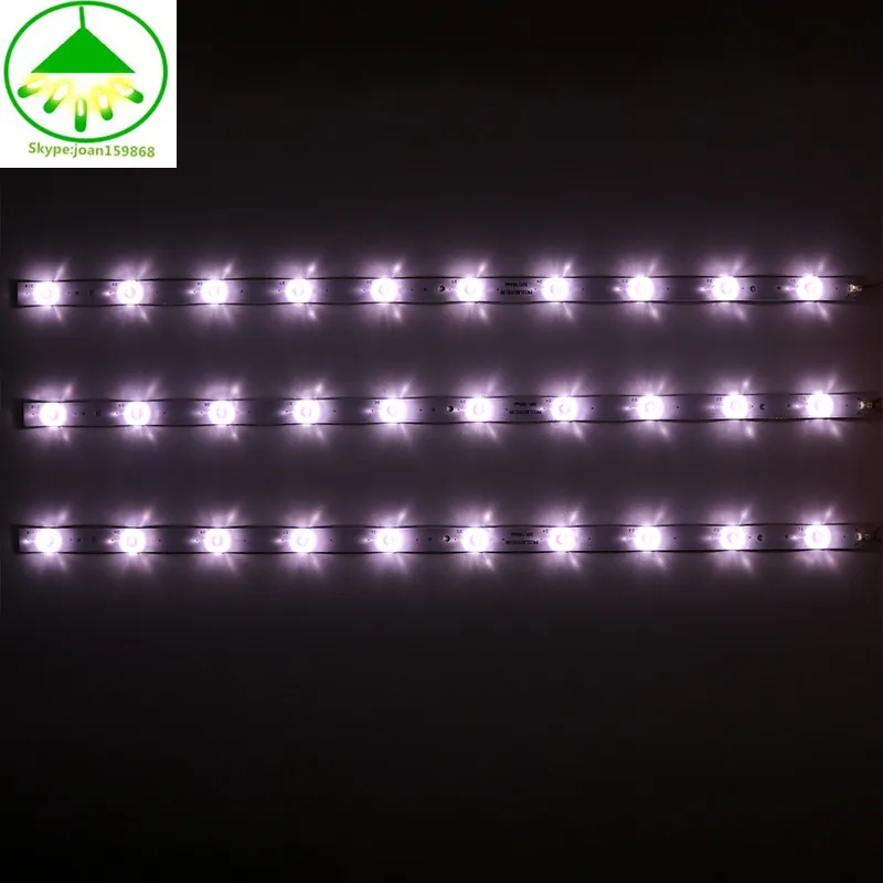 

6 pcs/Lot 100% new 32 "LCD TV universal 32inch TV backlight strip High quality aluminum strip 61cm 10leds Single lamp 3v