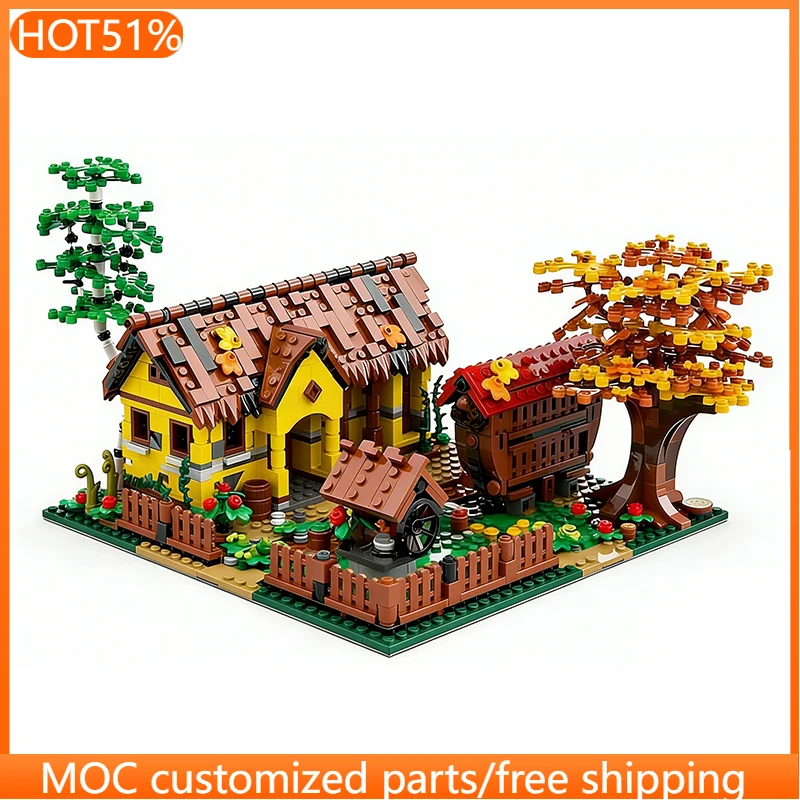 

1192 PCS Urban Old Country House MOC Customize Modular Building Block Popular Educational Creative DIY Boys Holiday Toy Gifts