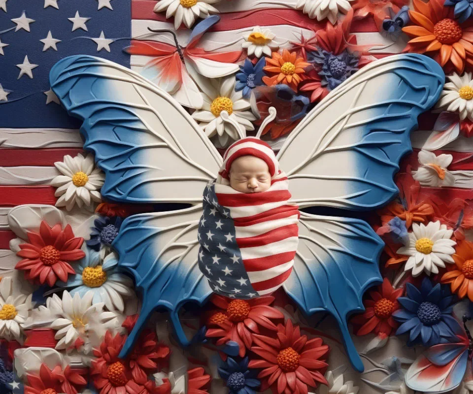 Mehofond Photography Background, 4 de julho, flores de borboleta, chuveiro do bebê, decoração do retrato, pano de fundo, estúdio de fotografia