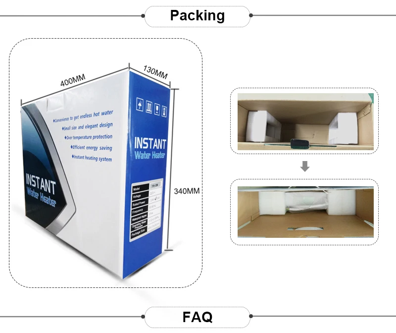 Venda quente dispositivo de aquecimento de água quente para chuveiro/aquecedor de água elétrico instantâneo ipx4