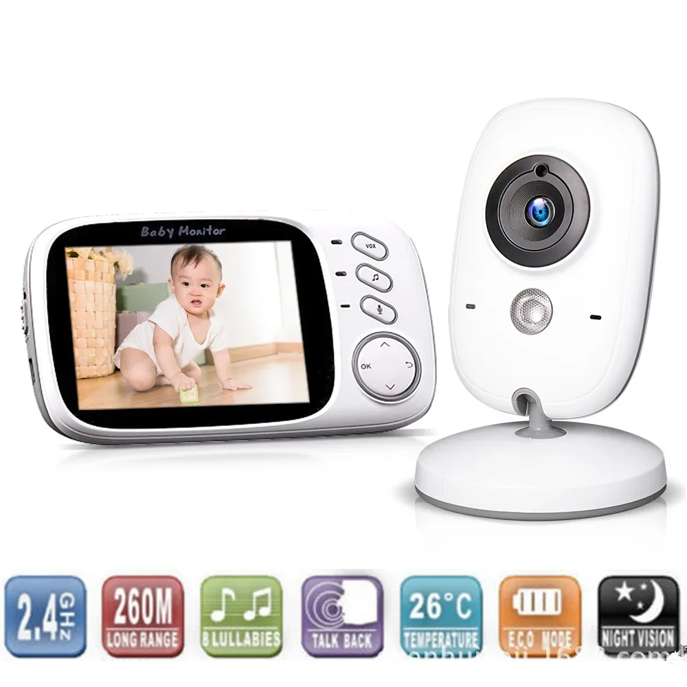 

3.2 inch LCD VB603 Baby Monitor Audio Camera Indoor Security 2 Way Audio Talk Night Vision Video Nanny Radio Baby Camera