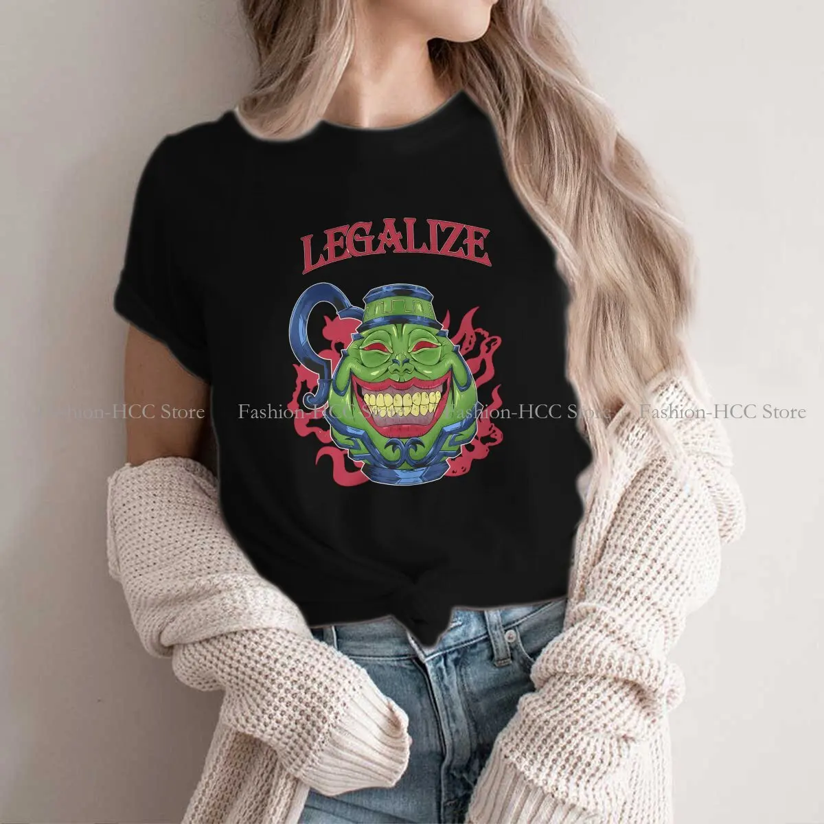 Legalize Graphic Polyester TShirt Yu-Gi-Oh! Cartoon Anime Creative Streetwear Casual T Shirt Women