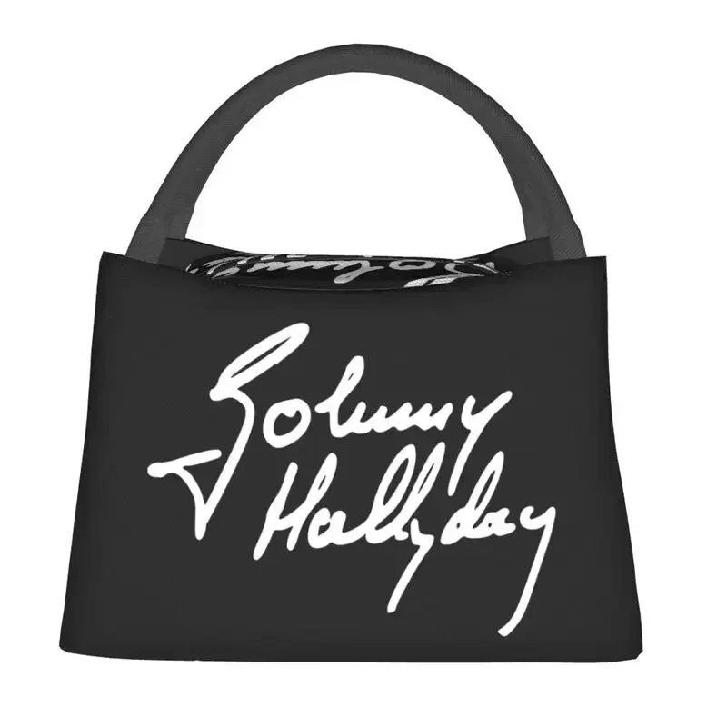 

French Rock Legend Johnny Hallyday Lunch Box for Women Leakproof Thermal Cooler Food Insulated Lunch Bag Container