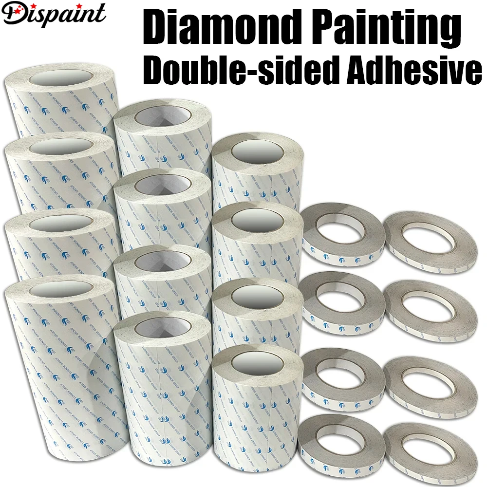 

Dispaint Diamond Painting Accessories Double-sided Adhesive Glue， DIY Craft Sticky Diamond Mosaic Customize Painting Tools Tape