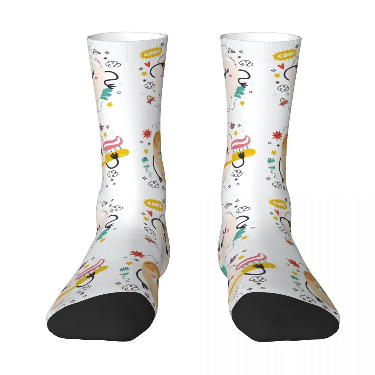 Meias impressas dentes unissex, Feliz 3D Impressão Meias, Happy Street Style, Crazy Baby Sock, Meias Unisex