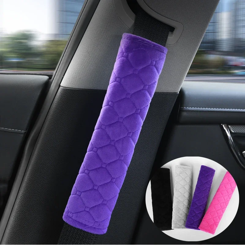 Car Universal Soft Seatbelt Cover Warm Plush Shoulder Pad Protection Pad Universal Shoulder Protector Decoration Car Accessories