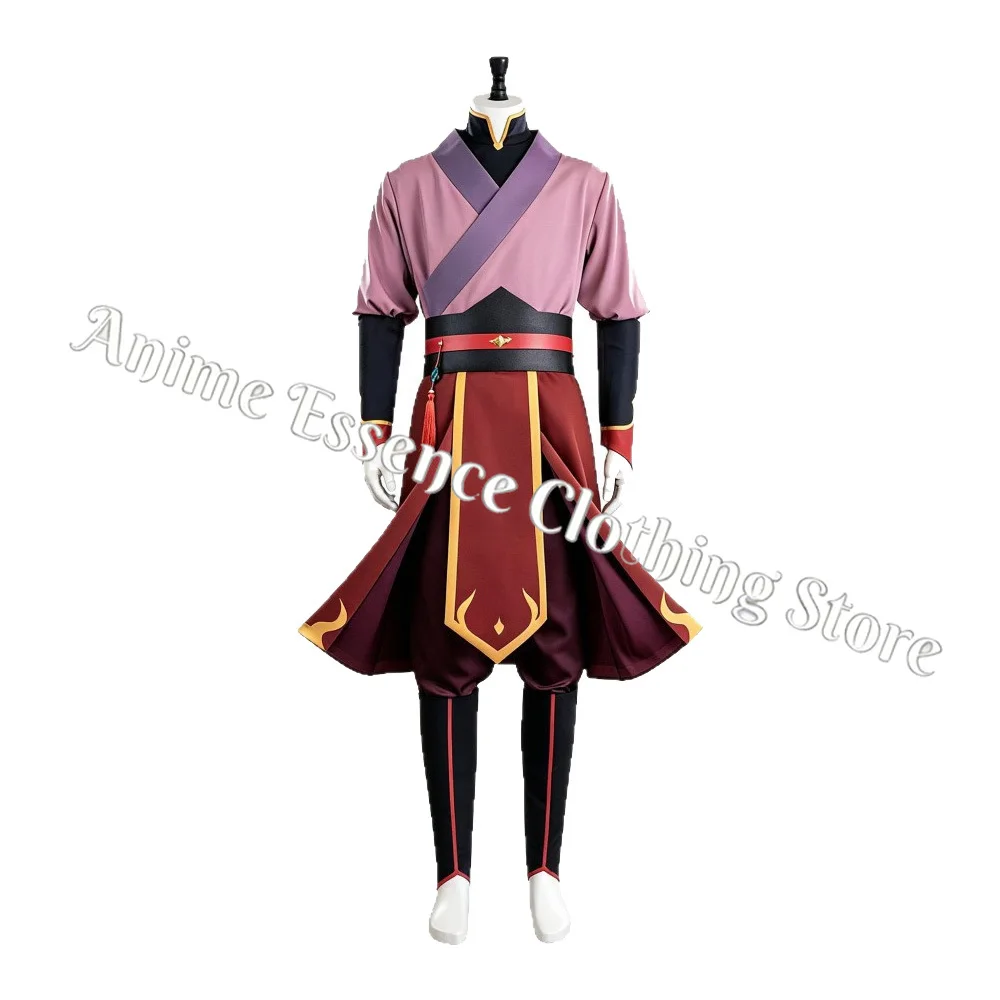 Anime Zuko Cosplay Costume Top Pants Coat Belt Costume Movie Roleplay Clothing Disguise Adult Outfits Halloween Carnival Suit - view 4