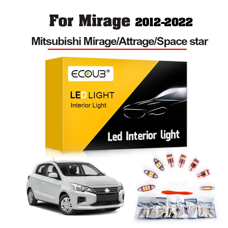 Recomendação e Avaliação Detalhada do Kit de Luzes Internas LED 7P para Mitsubishi Mirage, Attrage e Space Star (2012–2022)