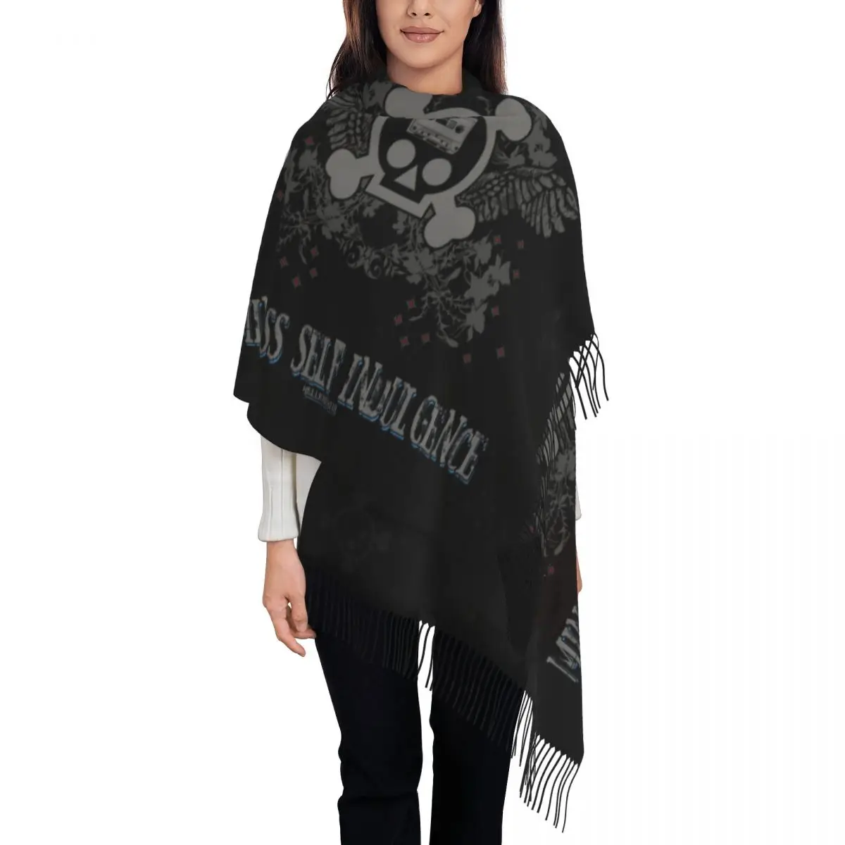 Custom Printed Msi Mindless Hip Hop Rock Self Indulgence Skeleton Scarf Women Men Winter Fall Warm Scarves Electro Shawls Wraps