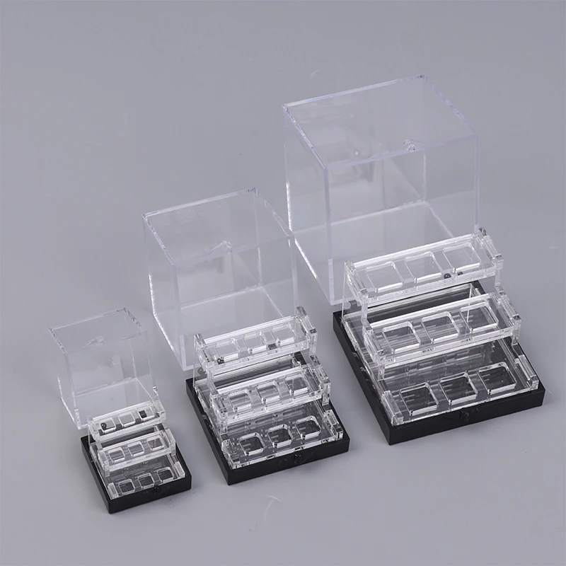 Small Acrylic Three Layer Raw Stone Storage Box Loose Stone Crystal Stone Storage Box Mineral Display Box Acrylic Display Rack