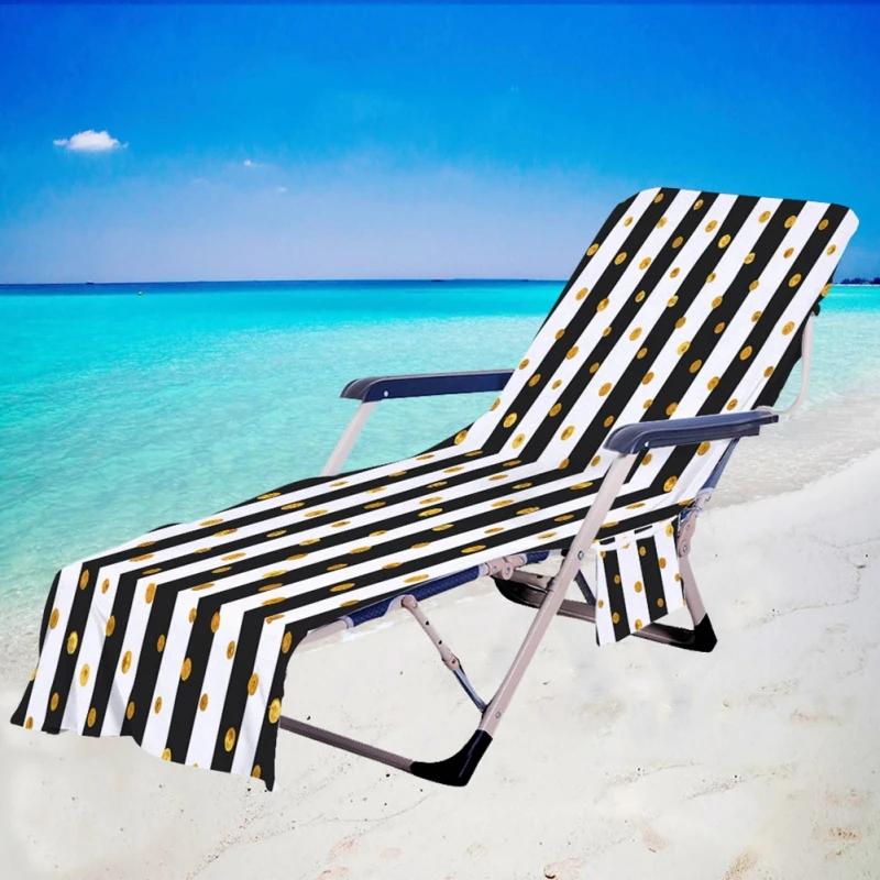 Summer Waterproof Beach Chair Longue Cover Modern Plain Folding Deck Chair Replacement Cover Outdoor Courtyard Beach Chair Cover