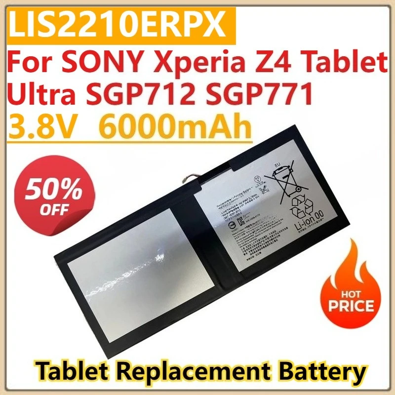 

New 3.8V Rechargeable Battery LIS2210ERPX LIS2210ERPC For SONY Xperia Z4 Tablet Ultra SGP712 SGP771 Tablet Replacement Battery