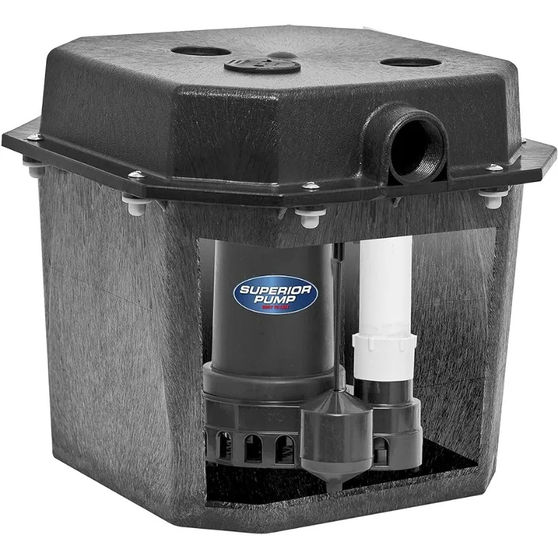 

Superior Pump 92072-U 1/3 HP Remote Sink Drain Pump System, Black