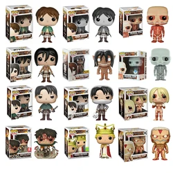 Funko 팝 어택 타이탄 에렌 #20 Levi #235 #239 #1169 거대한 타이탄 #23 갑옷 타이톤 #234 비닐 피규어 모델 장난감