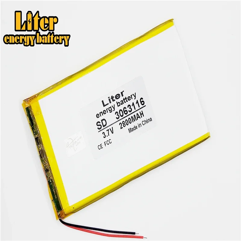 Liter energy battery  3.7V lithium polymer batteries Blue devil w17pro7 3063116 2800MAH tablet battery 3060115