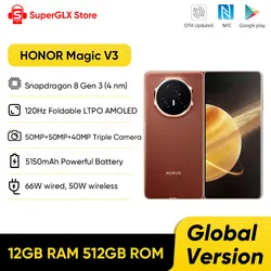 Global Version Honor Magic V3 5G Foldable LTPO OLED 120Hz Display 7.92