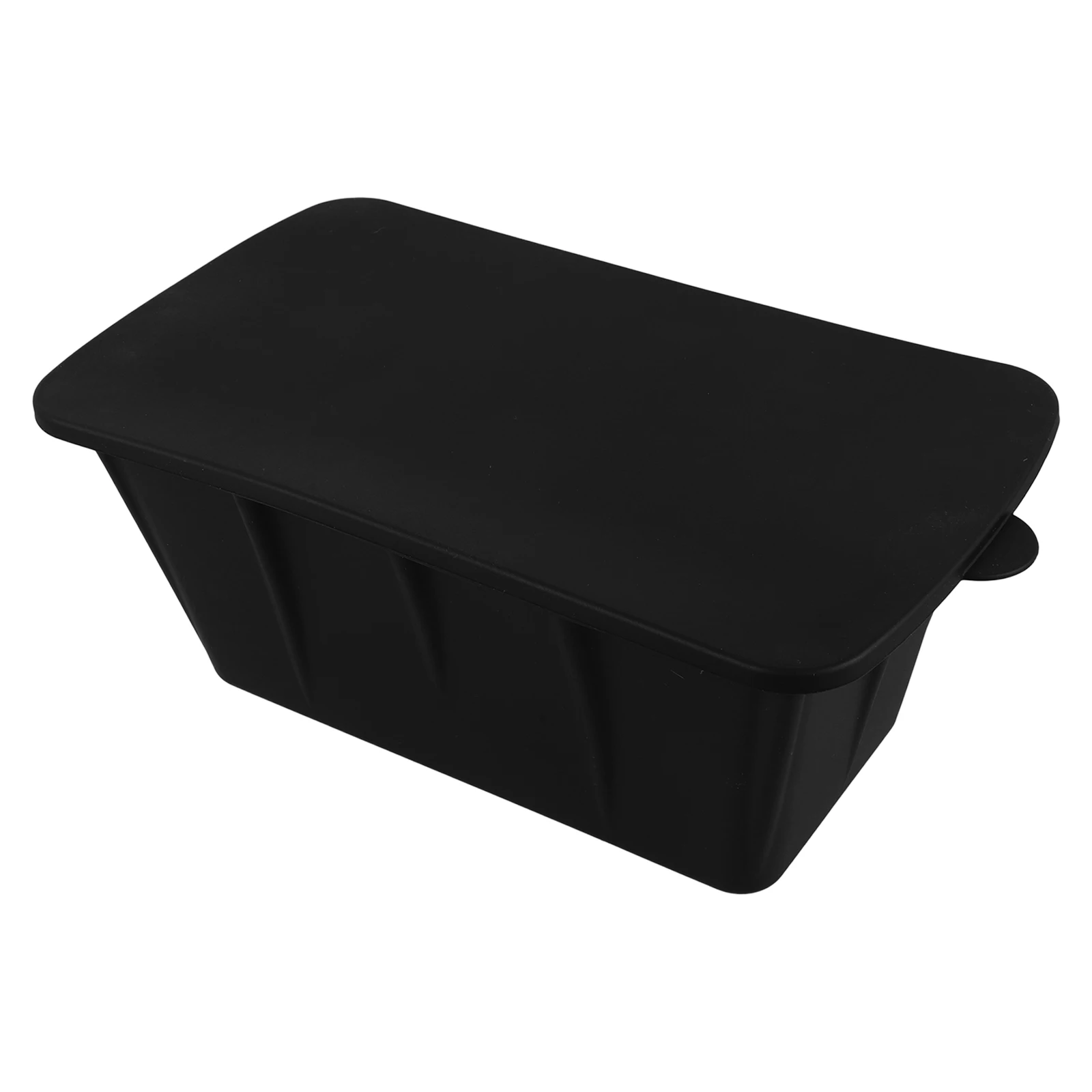 

Silicone Ice Box Mold 3L Black with Lid Large Capacity Cube Trays Freezer Molds Whiskey Bath Accessories Maker