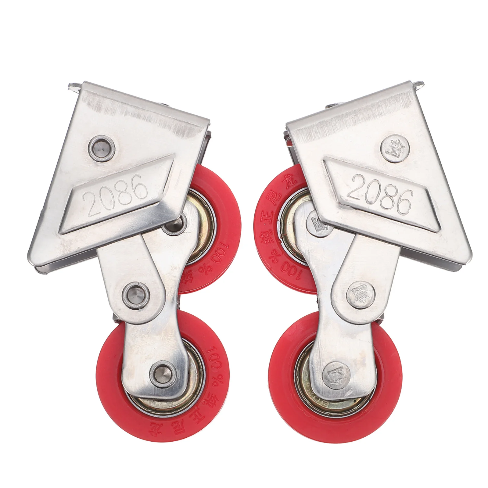

2Pcs Heavy Duty Double Roller Sliding Door Pulley Track Wheels Stainless Steel for Patio Closet Glass Windows Track Wheel