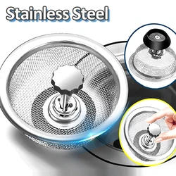 Kitchen Sink Filter Leak Net Home Floor Drain Stainless Steel Sink Strainer Bathroom Floor Stopper Hair Catcher Cleaning Tools