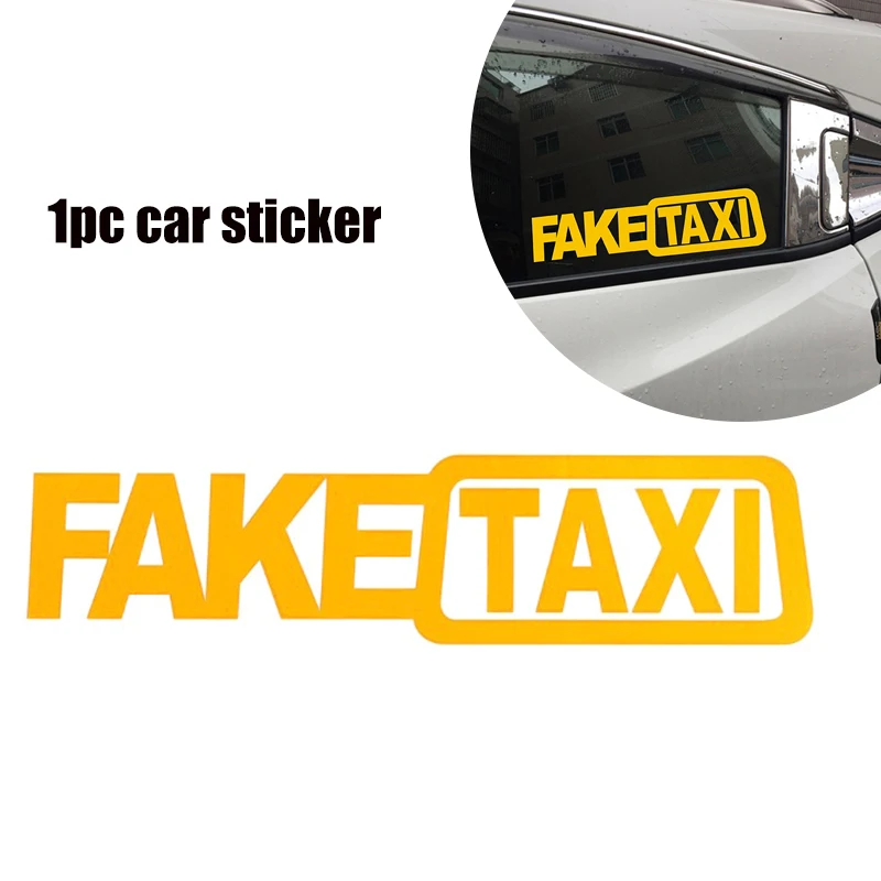 

Universal Car Stickers FAKE TAXI Auto Personality Decal Emblem Self Adhesive Vinyl For Car Funny Sticker Accessories
