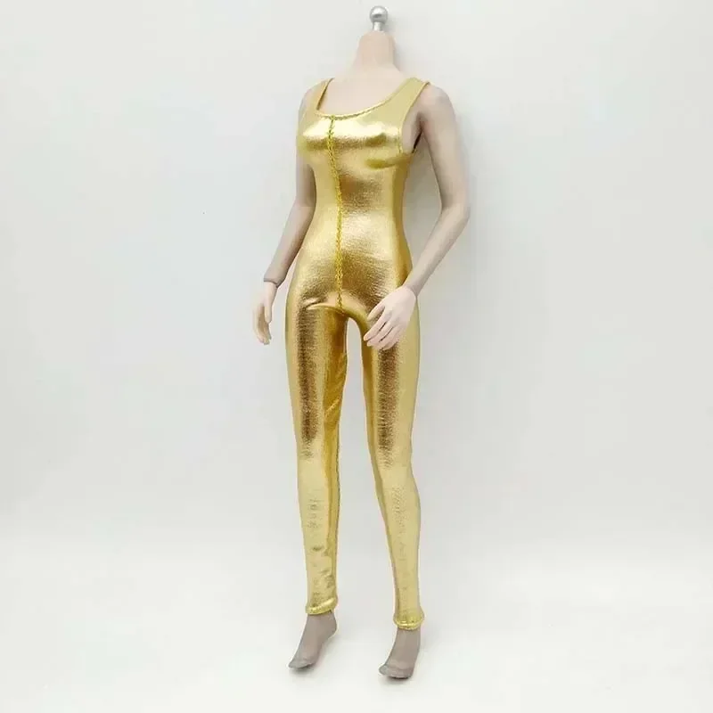 Female Fashion Jumpsuit 1/6 Scale Sexy Bodysuit Tight Fitting Stretch Combat Uniform Clothes Model for 12