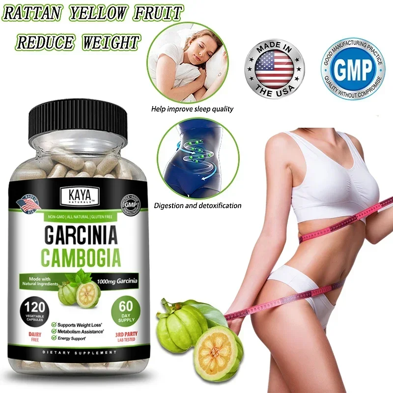 Garcinia Cambogia Extract Capsules 1000 Mg Appetite Suppressant for Men and Women, Metabolism, Energy, Colon Cleansing