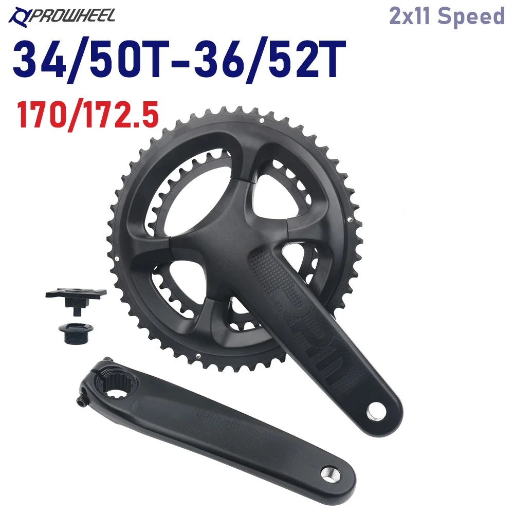 Prowheel Road Bike Crankset 2x11 Speed 170/172.5mm
