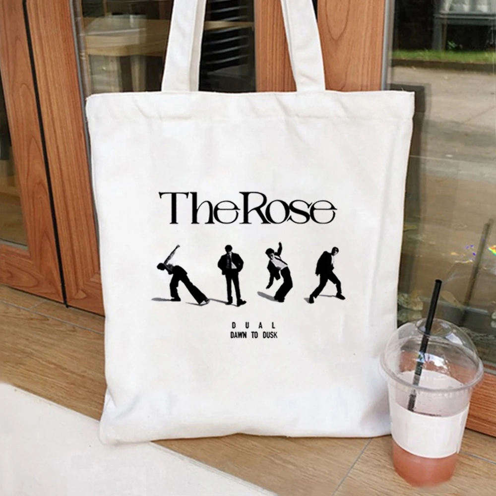 The Rose Kpop Canvas Bag The Rose Back To Me Tote Bag The Rose Korean Group Women\'s Shoulder Bag Kim Woo-sung Jaehyeong merch