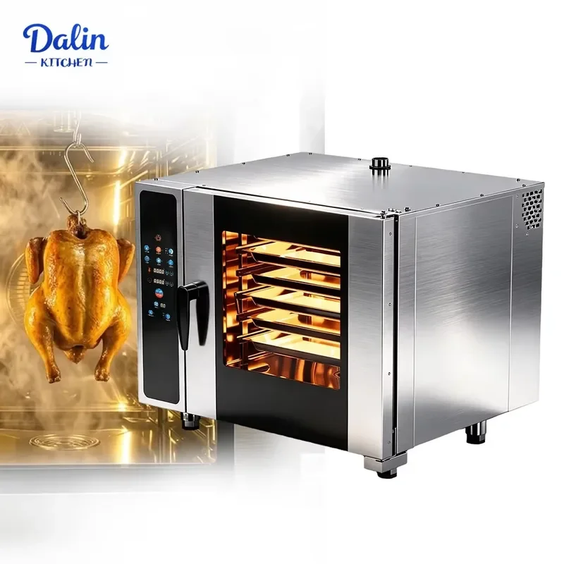 2026 Countertop 6 Level Electric Convection Oven Combi Oven Commercial Small Steam Oven for Restaurant Kitchen Appliances