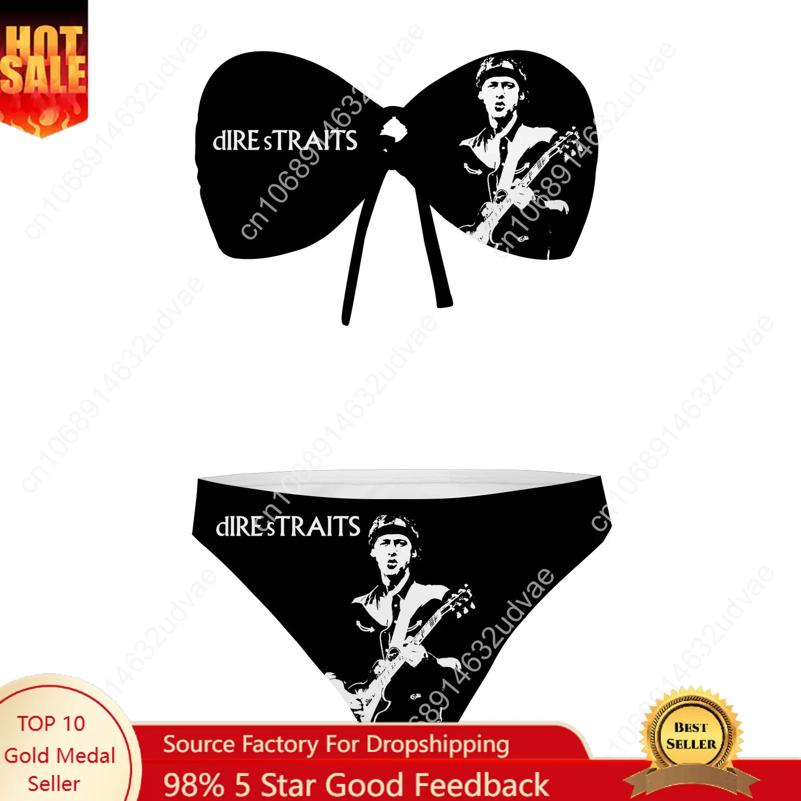 

Dire Straits Strapless Swimsuit Womens Bathing Suits Personalized Fashion Swimwear Pool Party Sexy Bikini Customize Beachwear