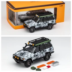 GGCD 1/64 Land Cruiser 80 LC80 Grey Diecast Car Model White Diecast Model car Collection Limited Edition Hobby Toys