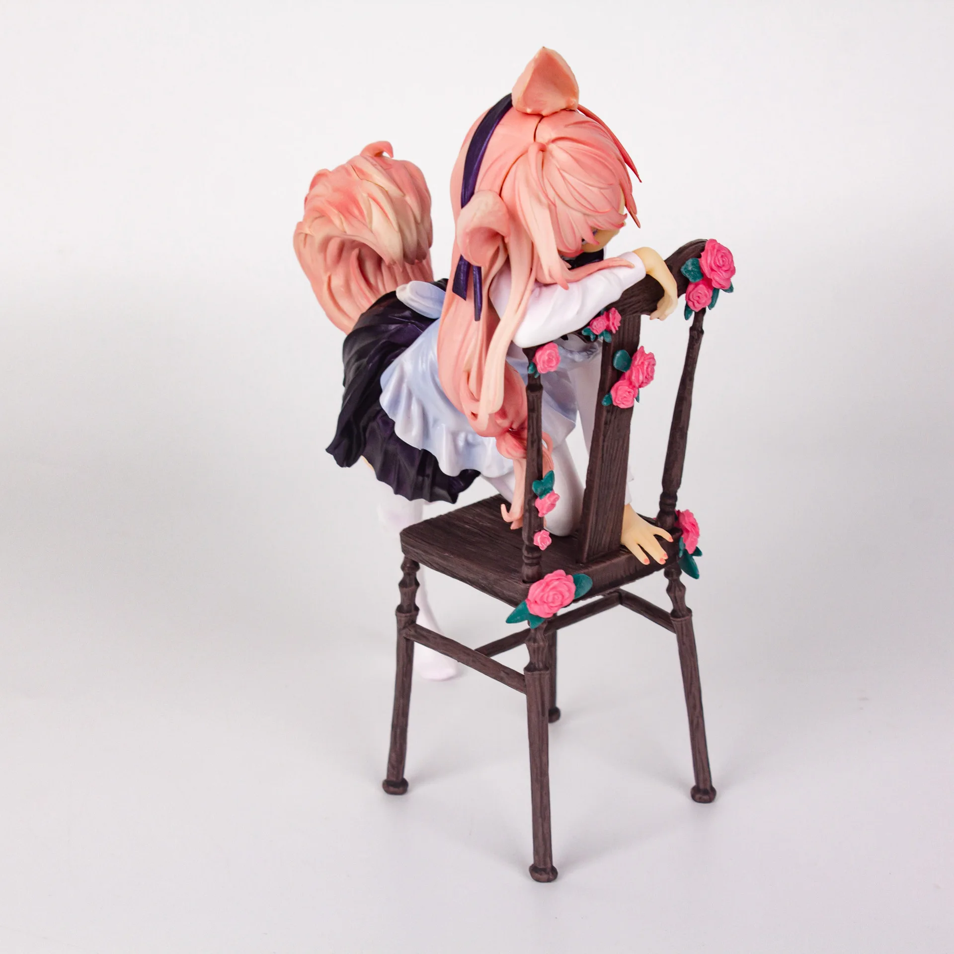 Anime coelho flova figura ajoelhada pose figura de ação kawaii bonito beleza flova modelo ornamentos de mesa coleção brinquedo presentes 20cm