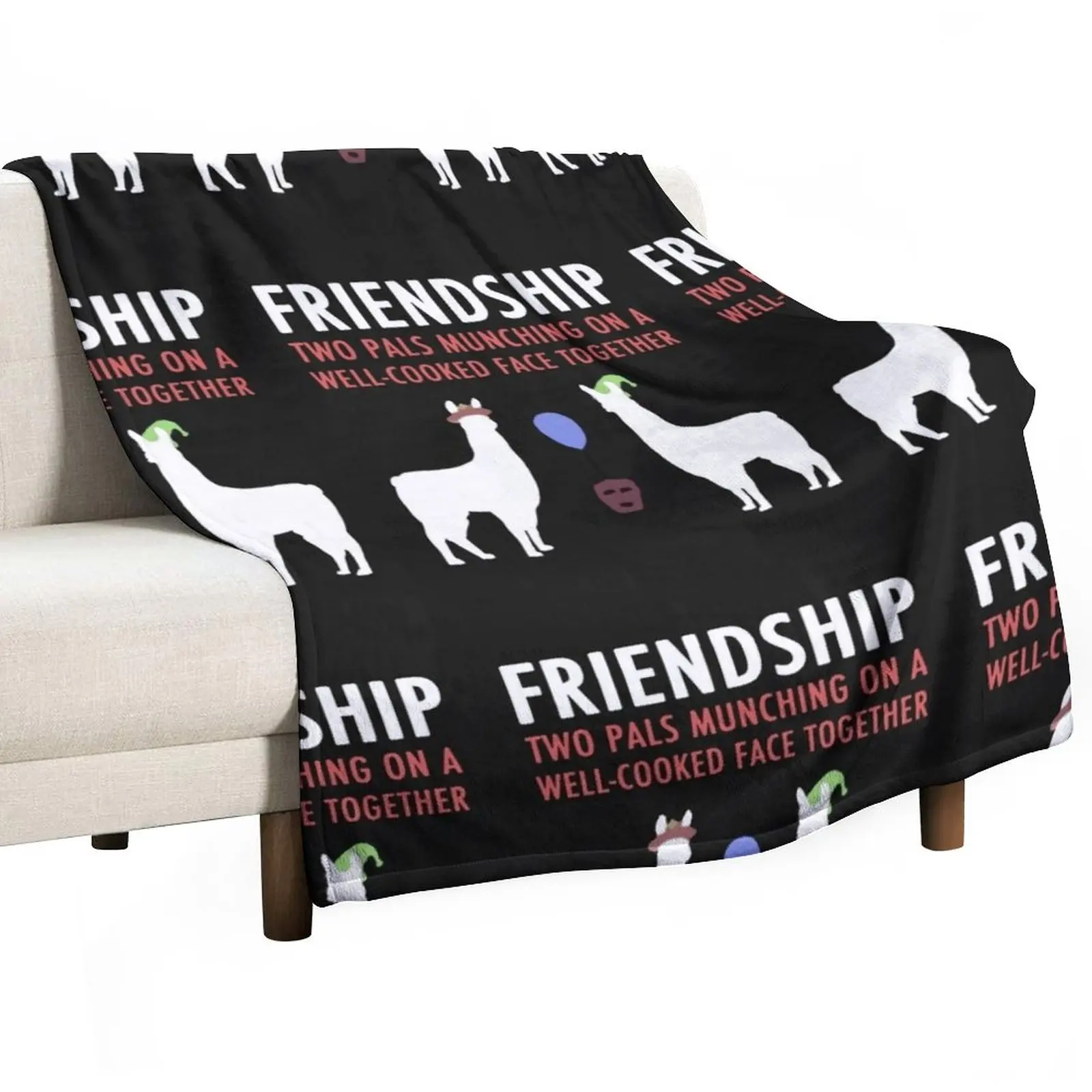 

Llamas-with-Hats Throw Blanket Decorative Throw For Sofa Thin Blankets