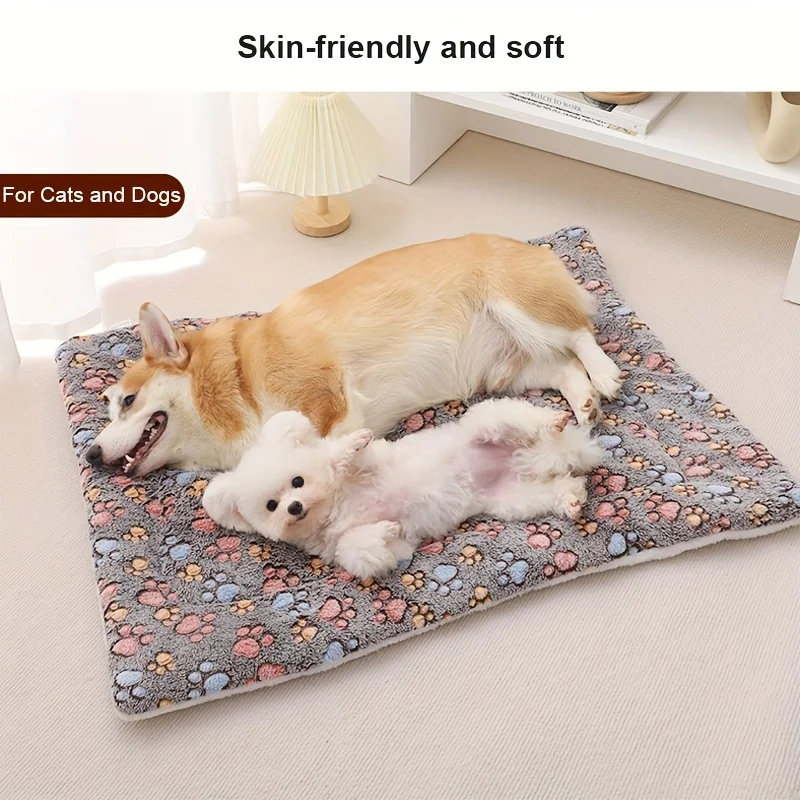 Herbst- und Winter-Warmmatte für Haustiere, Geeignet für Hunde und Katzen in Allen Jahreszeiten, Rutschfeste Decke für Katzen und Hunde – Detail 1