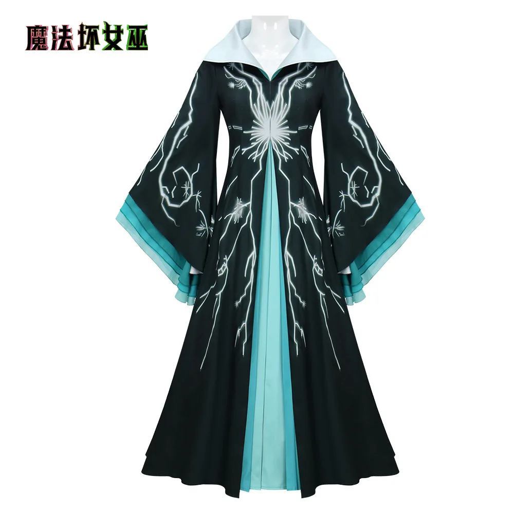 

Anime Madame Cosplay Morrible Green Dress Costume 2025 Wicked Roleplay Witch Clothing Outfits Halloween Party Fantasy Retro Suit