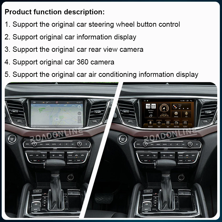 10.1 Inch Android 12 For GAC Trumpchi GS8 GS 8 2017-2019 8-Core 1280*720 Car Multimedia Player GPS Stereo Receiver Radio CarPlay