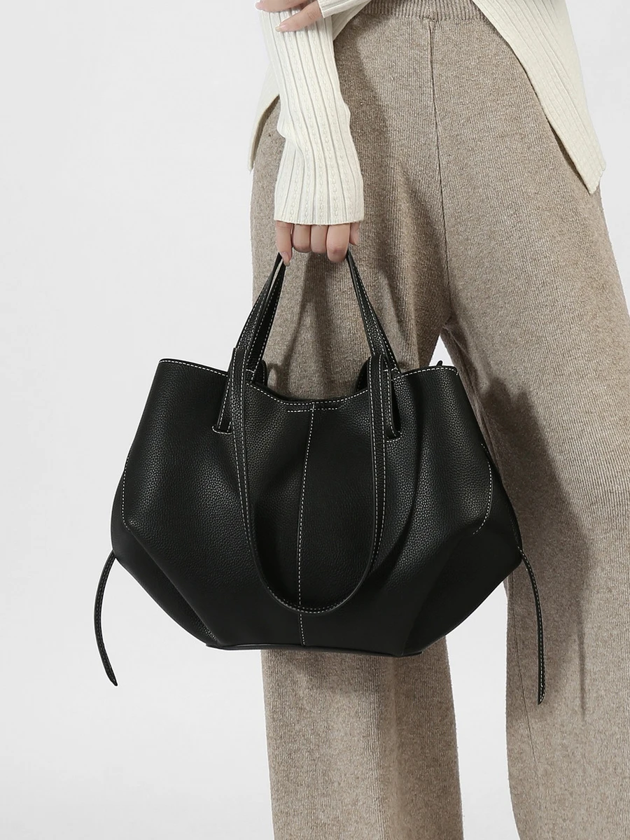 

Real leather women's bag top layer cowhide large-capacity tote bag casual and versatile multi-functional shoulder bag handbag