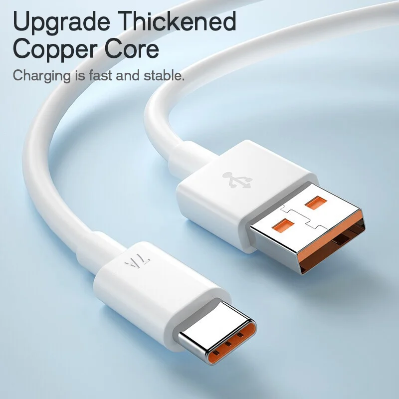 7A 100W USB Type C Super-Fast Charge Cable for Huawei P40 P30 Fast Charing Data Cord for Xiaomi Mi 13 12 Pro Oneplus Realme POCO