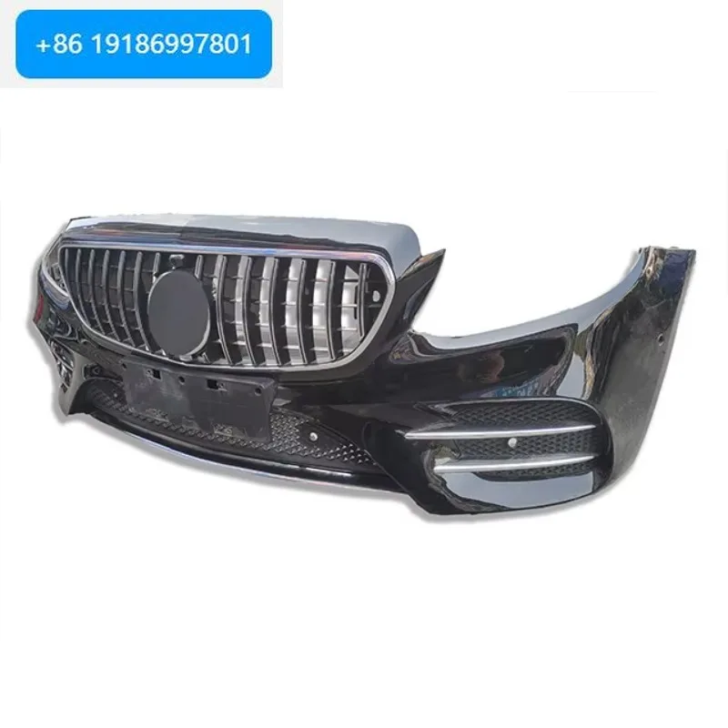 For E-Class AMG W213 Sport with Grille, Radiator, Fan, Parking Sensor, Diffuser, Grill and Complete Bumper