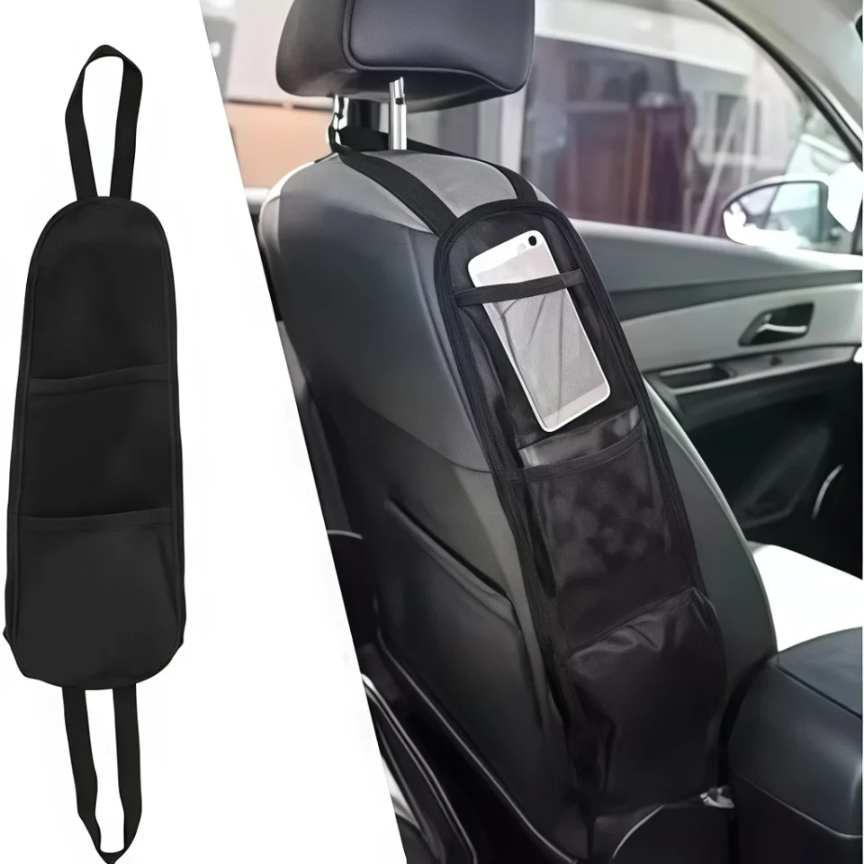 Organizador de Assento de Carro - Bolso Lateral para Garrafas de Água, Celulares e Itens Essenciais |   Acessório Universal para Carro para Organizaçã