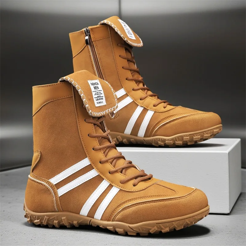 

New Autumn-winter Men's High-top Work Boots, Anti-slip and Durable Casual Sports Shoes, Versatile Outdoor Men's Boots