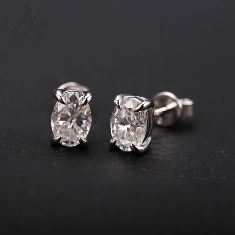 

Moissanite Earrings D Color VVS1 Clarity 925 Sterling Silver Daily Wear Hypoallergenic Jewelry for Women Charms Fade Resistant