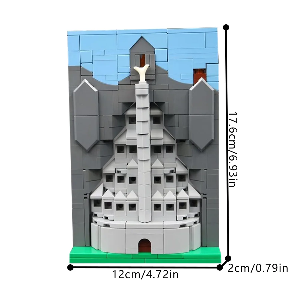 MOC Movie the Rings Tales of Gondor Building Blocks Model 3D Art Painting Creativity Scene Decoration Collection Bricks Toy Gift
