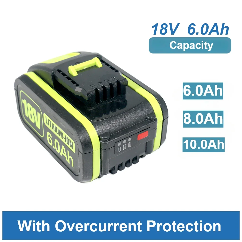 

10000mAh Replacement Worx 20V Max Li-Ion Battery WA3551 WA3551.1 WA3553 WA3641 WX373 WX390 Rechargeable Battery Tool