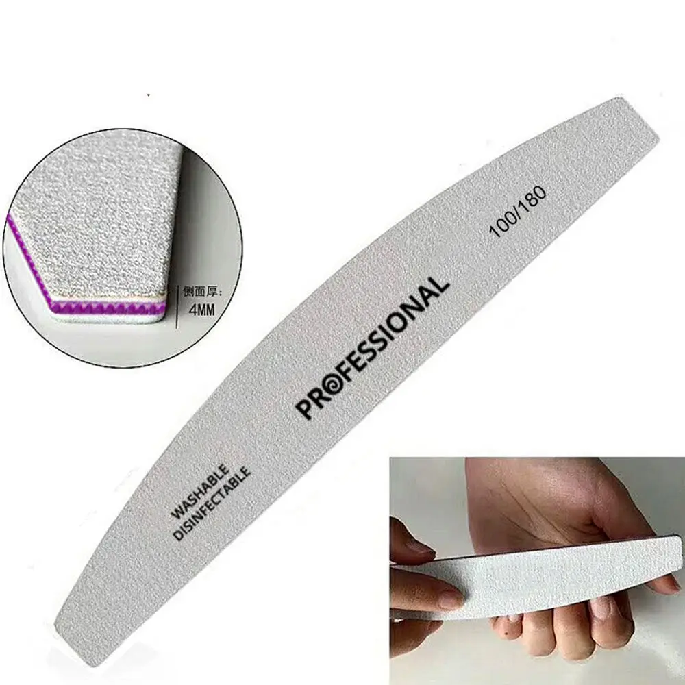 100/180 Beauty Tools Pedicure Nail Files Nail Care Double Sided Sanding Buffer