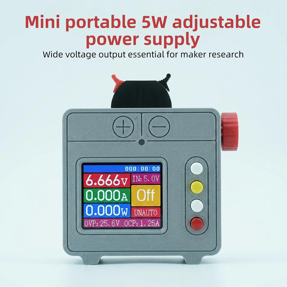 Mini 5W Adjustable Power Supply Buck-Boost Converter Color Screen Auto Step Up Step Down Power Supply Module Voltage Regulator