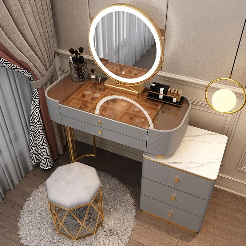 Dresser Stand Makeup Vanity Table Drawer Mirror Bedroom Cabinet Makeup Table Storage Design Coiffeuse De Chambre Furniture