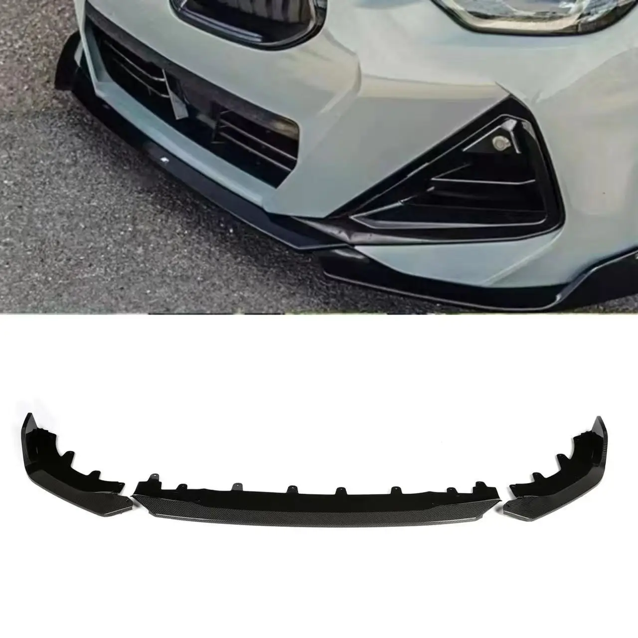 Suitable for 2021-2024 models 2 series 2 doors G42 Installation of the original hole position for the front shovel front lip MP